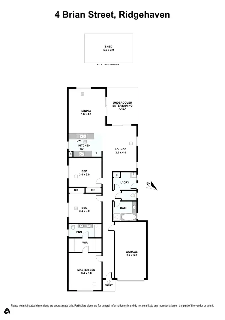 Floorplan of Homely house listing, 4 Brian Street, Ridgehaven SA 5097