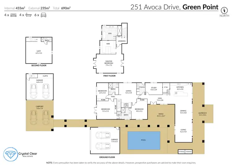 Floorplan of Homely house listing, 251 Avoca Drive, Green Point NSW 2251