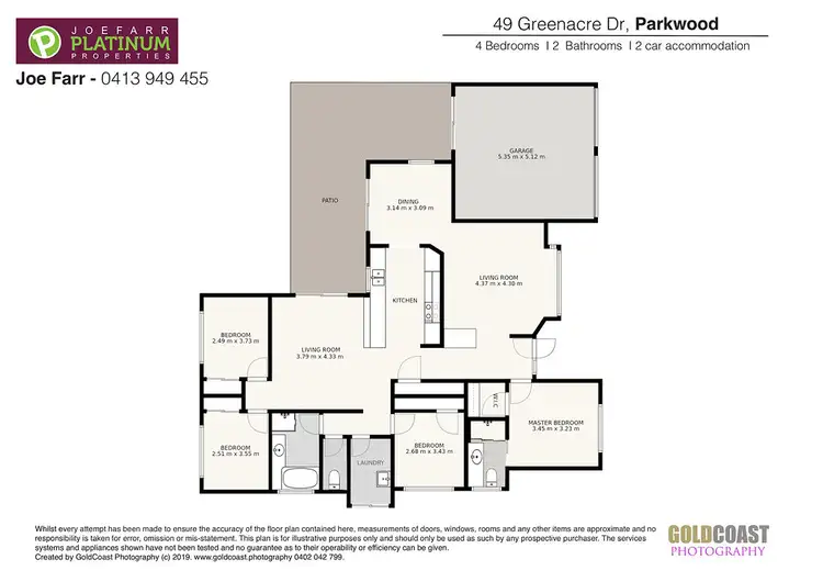 Floorplan of Homely house listing, 49 Greenacre Drive, Parkwood QLD 4214