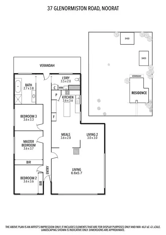 Floorplan of Homely house listing, 37 Glenormiston Road, Noorat VIC 3265