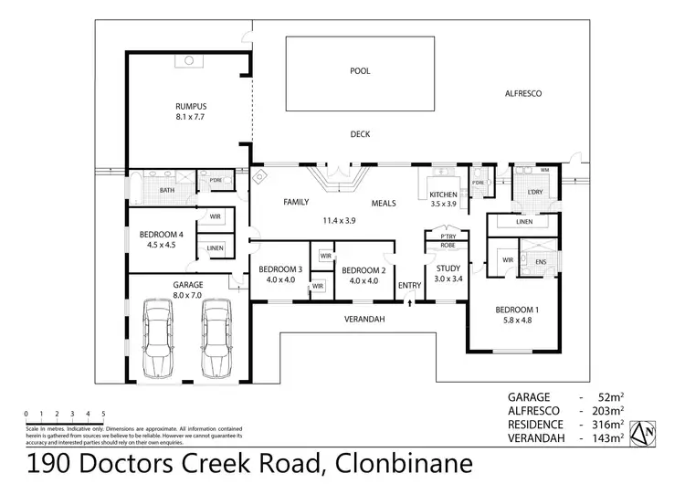 Floorplan of Homely rural property listing, 190 Doctors Creek Road, Clonbinane VIC 3658