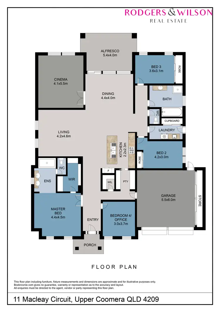 Floorplan of Homely house listing, 11 MACLEAY CIRCUIT, Upper Coomera QLD 4209