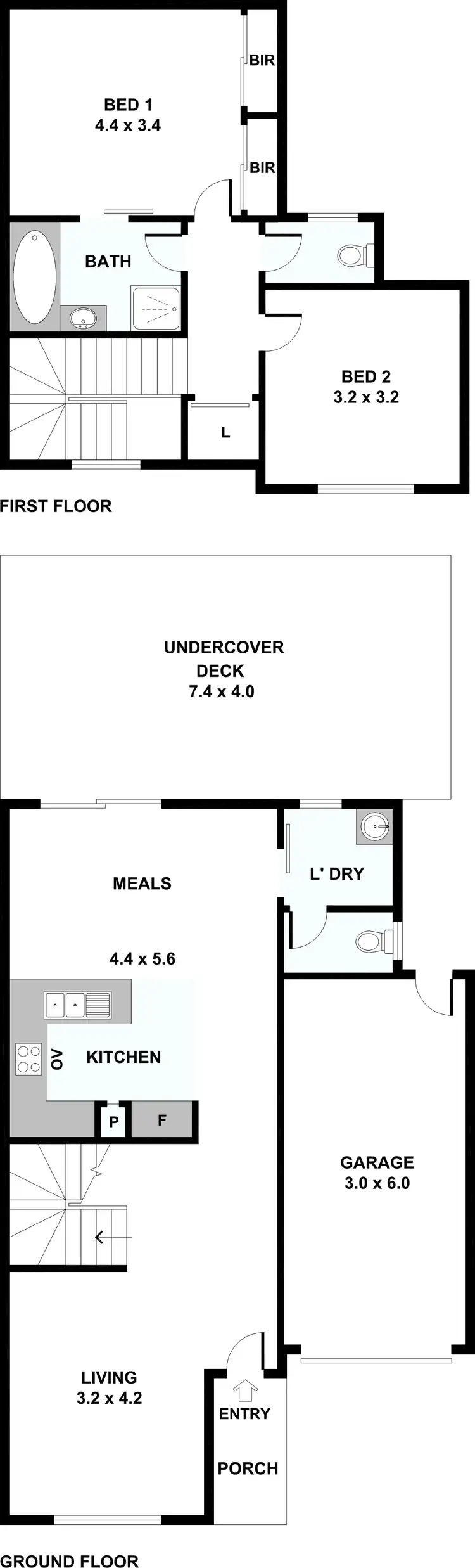 Floorplan of Homely townhouse listing, 6/7 TOPAZ PLACE, St Albans VIC 3021