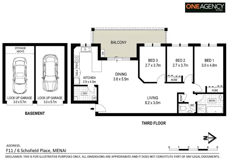 Floorplan of Homely unit listing, 11F/6 Schofield Place, Menai NSW 2234
