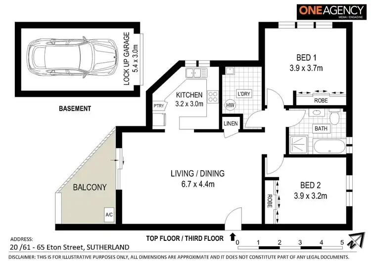 Floorplan of Homely apartment listing, 20/61-65 Eton Street, Sutherland NSW 2232