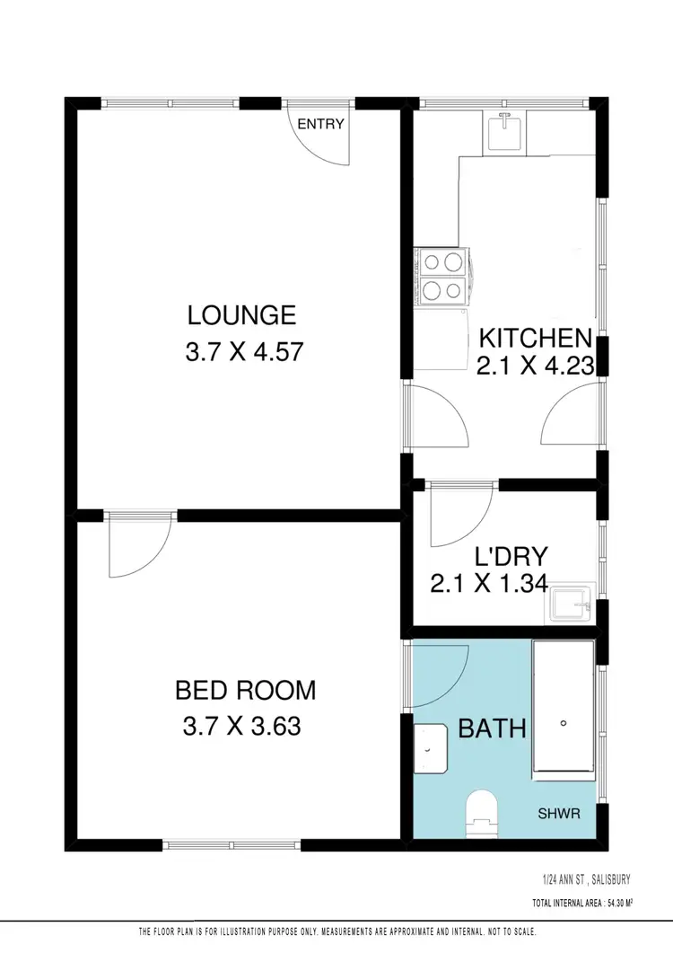 Floorplan of Homely block of units listing, 1/24 Ann Street, Salisbury SA 5108