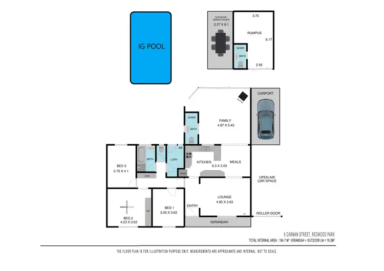 Floorplan of Homely house listing, 3 Carman Street, Redwood Park SA 5097