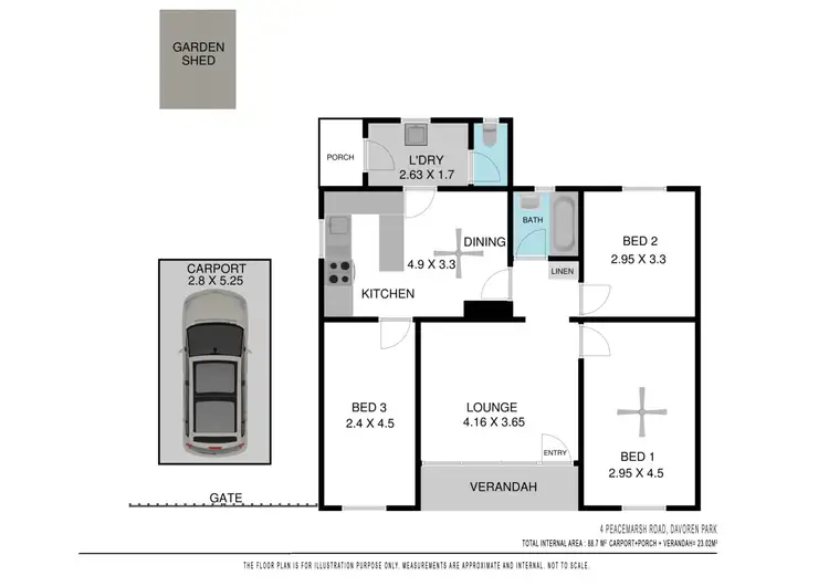 Floorplan of Homely house listing, 4 Peacemarsh Road, Davoren Park SA 5113