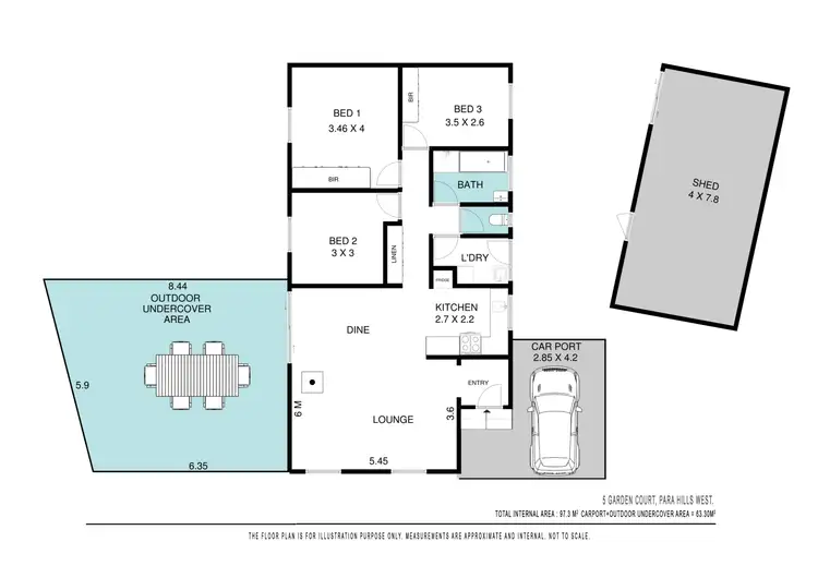 Floorplan of Homely house listing, 5 Garden Court, Para Hills West SA 5096