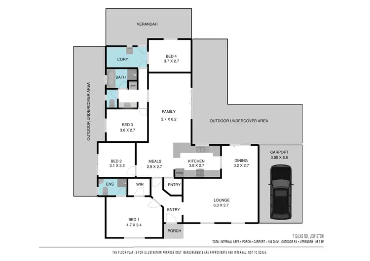 Floorplan of Homely house listing, 7 Gilks Road, Lewiston SA 5501