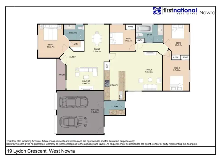 Floorplan of Homely house listing, 19 Lydon Crescent, West Nowra NSW 2541