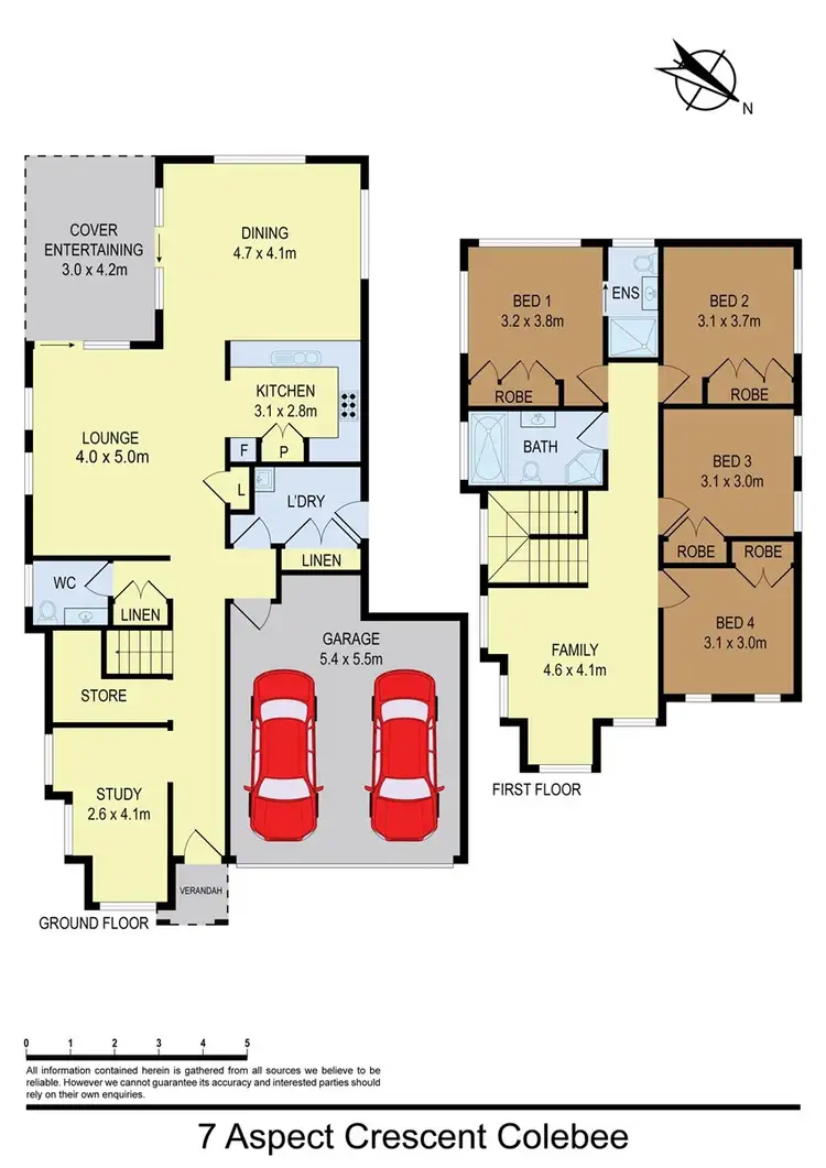 Floorplan of Homely house listing, 7 Aspect Crescent, Colebee NSW 2761