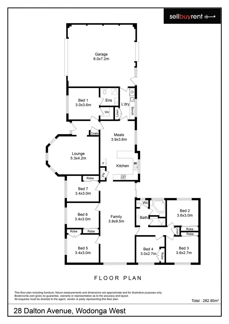 Floorplan of Homely house listing, 28 DALTON AVENUE, Wodonga VIC 3690