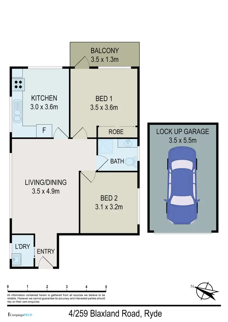 Floorplan of Homely apartment listing, 4/259 Blaxland Road, Ryde NSW 2112