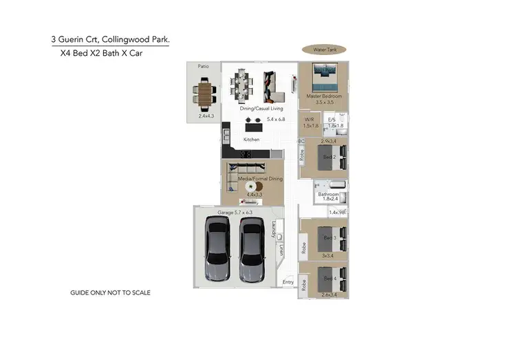 Floorplan of Homely house listing, 3 GUERIN COURT, Collingwood Park QLD 4301