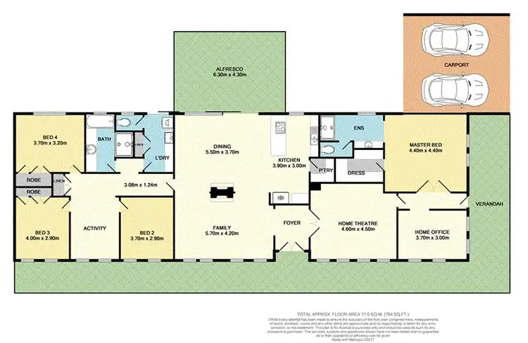 Floorplan of Homely house listing, 152 Charlottes Vista, Ellenbrook WA 6069