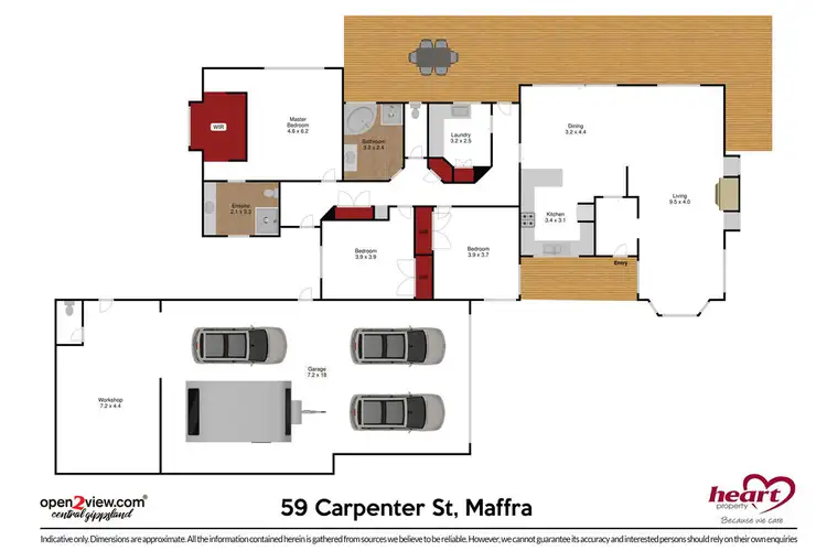 Floorplan of Homely house listing, 59 Carpenter Street, Maffra VIC 3860