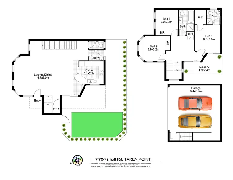 Floorplan of Homely townhouse listing, 7/70-72 Holt Road, Taren Point NSW 2229