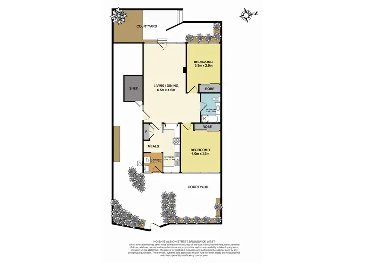 Floorplan of Homely unit listing, 6/466 Albion St, Brunswick West VIC 3055