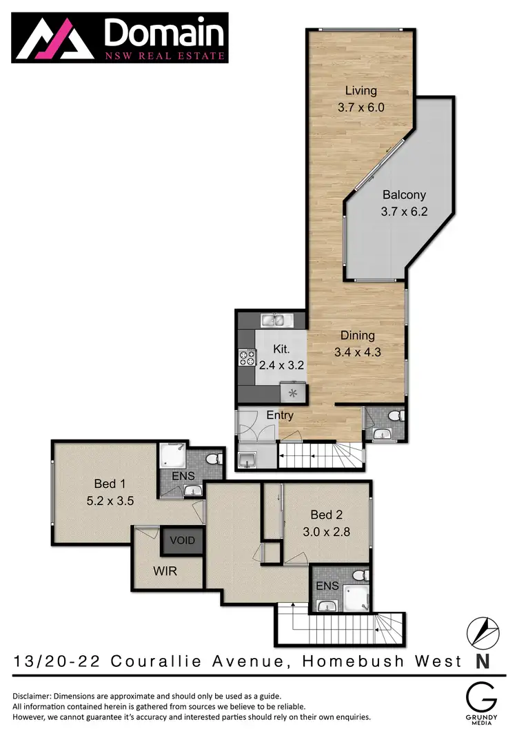 Floorplan of Homely apartment listing, 13/18-20 Courallie Avenue, Homebush West NSW 2140