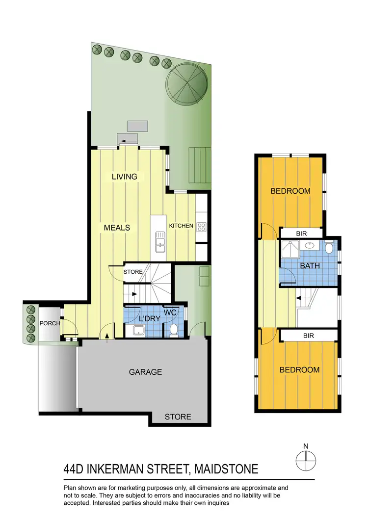 Floorplan of Homely townhouse listing, 44C Inkerman Street, Maidstone VIC 3012