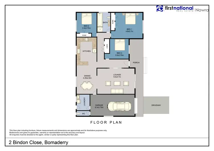 Floorplan of Homely house listing, 2 Bindon Close, Bomaderry NSW 2541