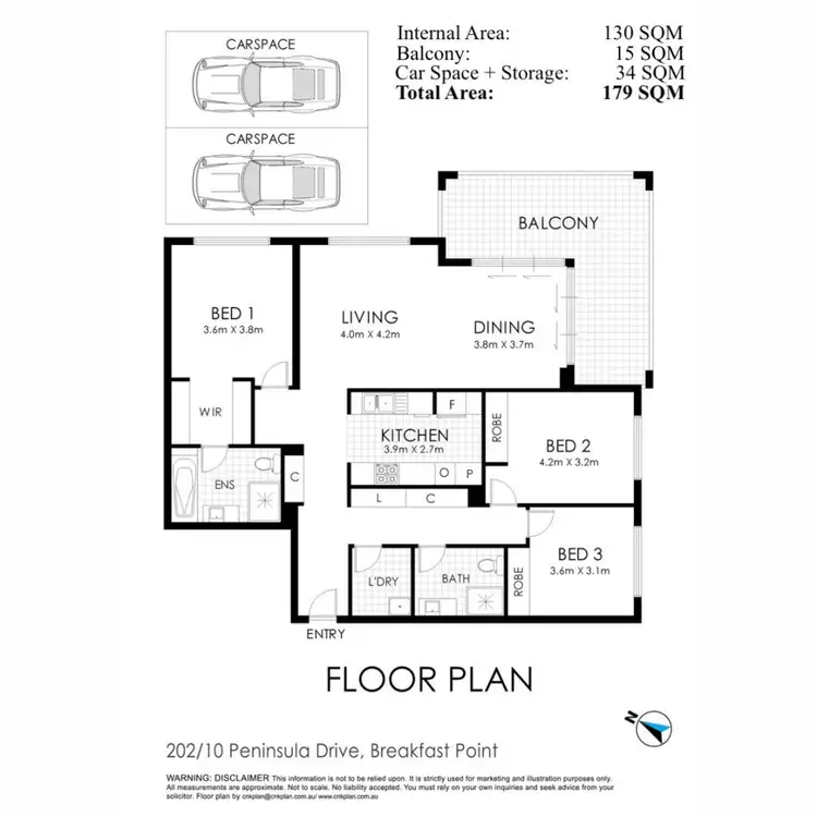 Floorplan of Homely apartment listing, 202/10 Peninsula Drive, Breakfast Point NSW 2137