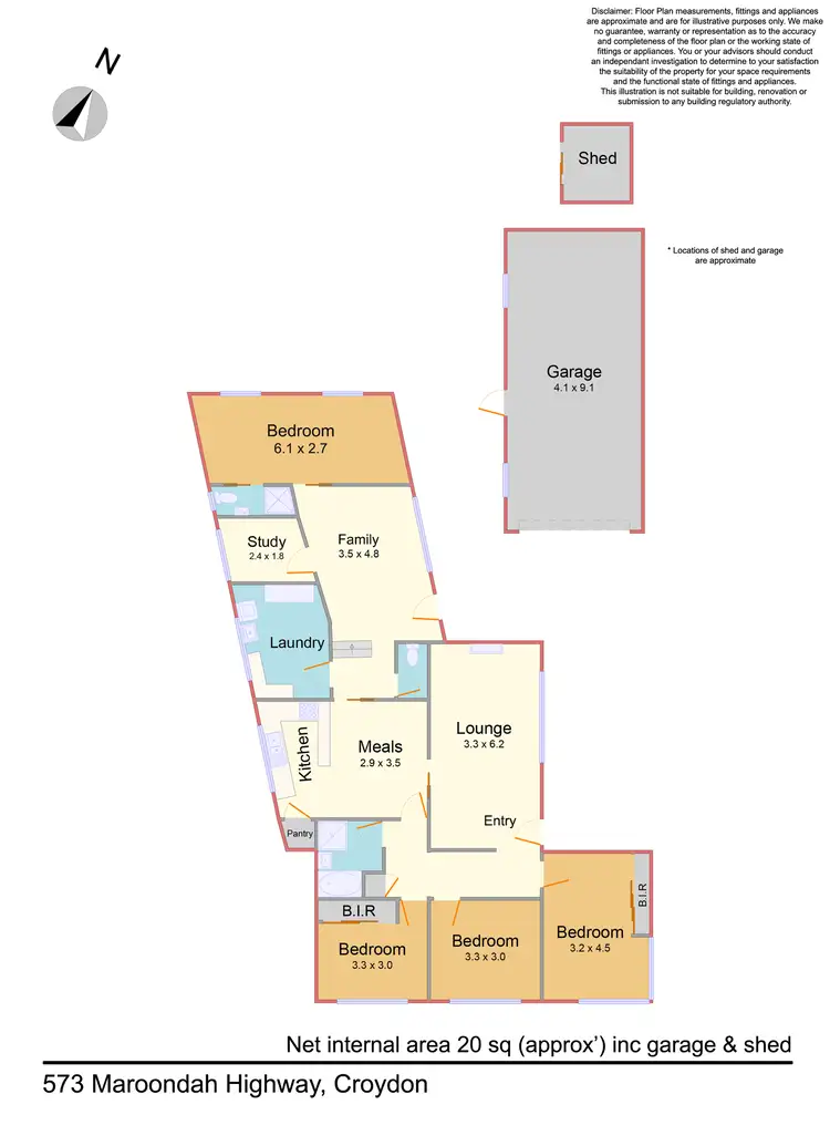 Floorplan of Homely house listing, 573 Maroondah Highway, Croydon VIC 3136