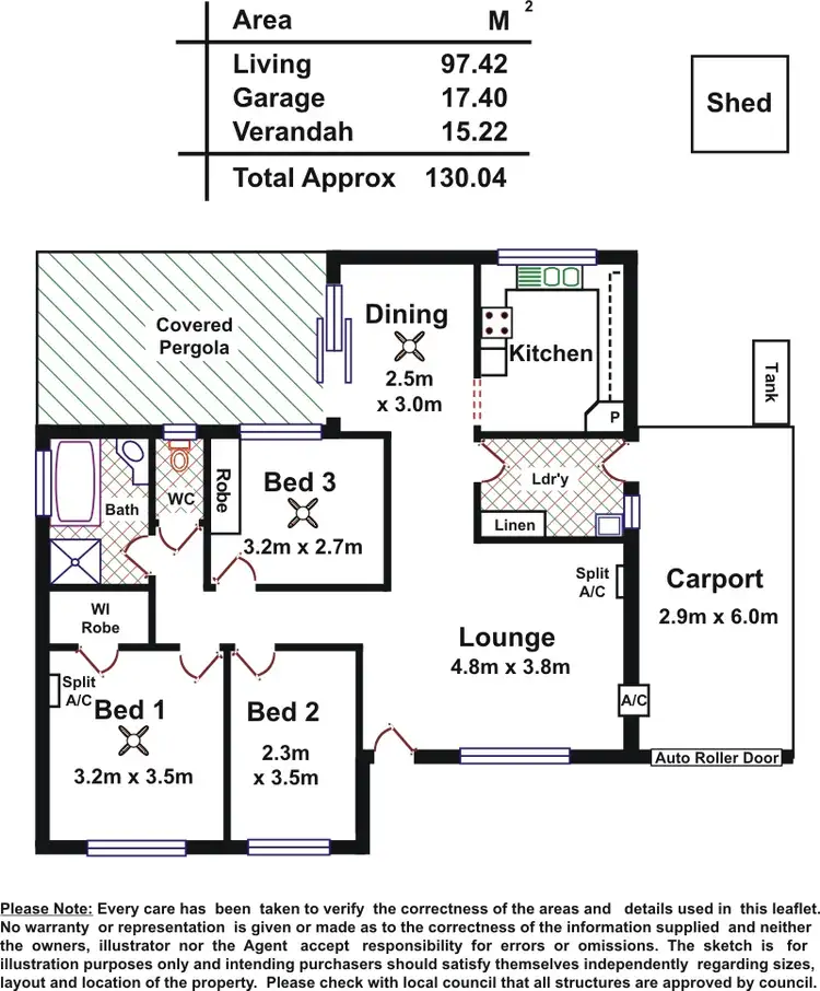 Floorplan of Homely unit listing, 1/9 Wakefield Place, Brooklyn Park SA 5032