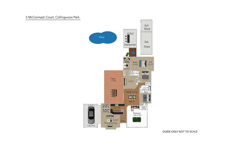 Floorplan of Homely house listing, 3 McCORMACK COURT, Collingwood Park QLD 4301
