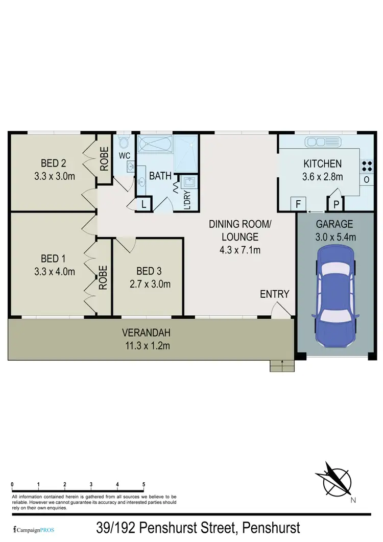 Floorplan of Homely villa listing, 39/192 Penshurst Street, Penshurst NSW 2222