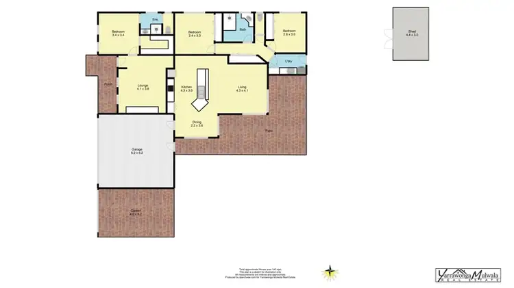 Floorplan of Homely house listing, 7 Derry Drive, Yarrawonga VIC 3730