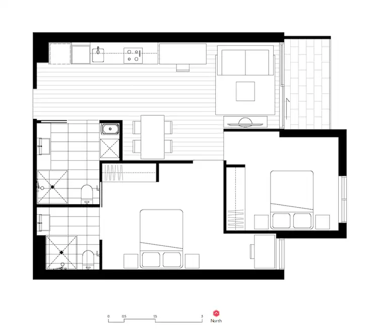 Floorplan of Homely apartment listing, 212/495 Rathdowne Street, Carlton VIC 3053