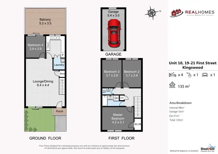 Floorplan of Homely townhouse listing, Unit 10/19-23 First Street, Kingswood, Kingswood NSW 2747