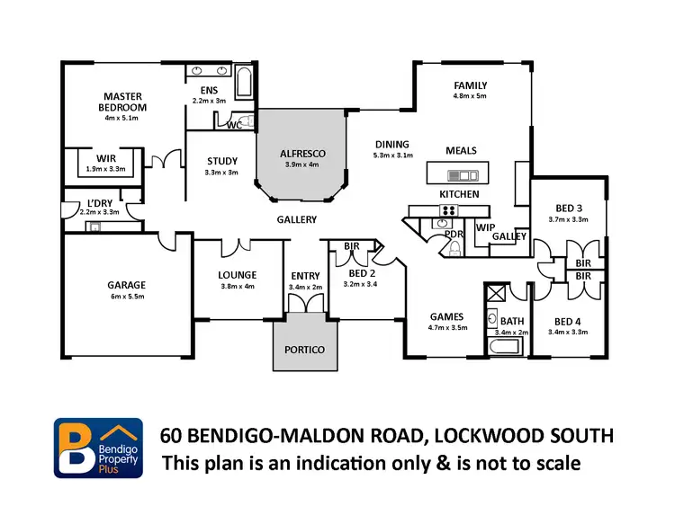 Floorplan of Homely rural property listing, 60 Bendigo-Maldon Road, Lockwood South VIC 3551