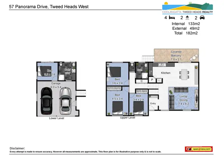 Floorplan of Homely house listing, 57 Panorama Drive, Tweed Heads West NSW 2485