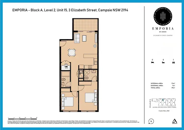 Floorplan of Homely apartment listing, 15/548-568 Canterbury Road, Campsie NSW 2194