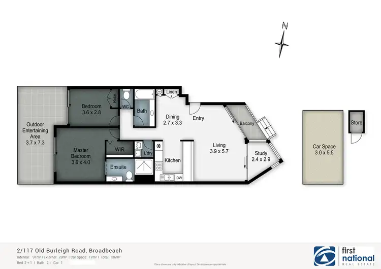 Floorplan of Homely unit listing, 2/117 Old Burleigh Road, Broadbeach QLD 4218
