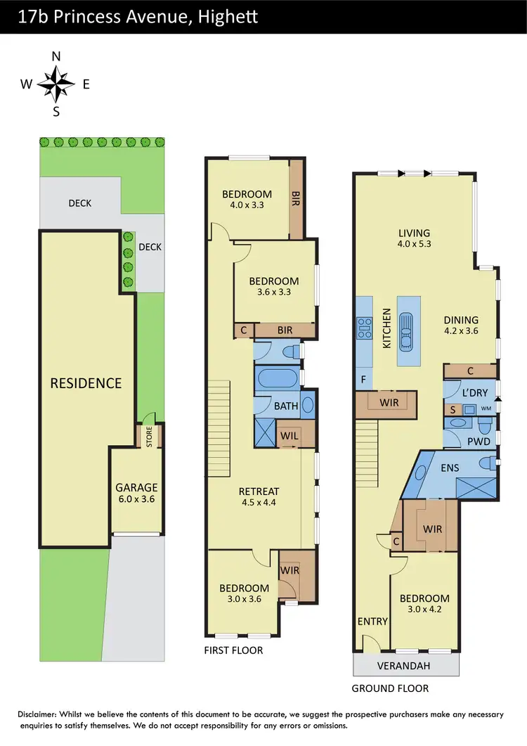Floorplan of Homely townhouse listing, 17B Princess Avenue, Highett VIC 3190