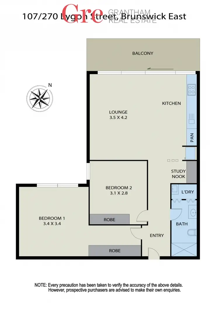 Floorplan of Homely apartment listing, 107/260-274 Lygon St, Brunswick East VIC 3057