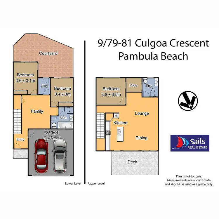 Floorplan of Homely townhouse listing, 9/79-81 Culgoa Crescent, Pambula Beach NSW 2549