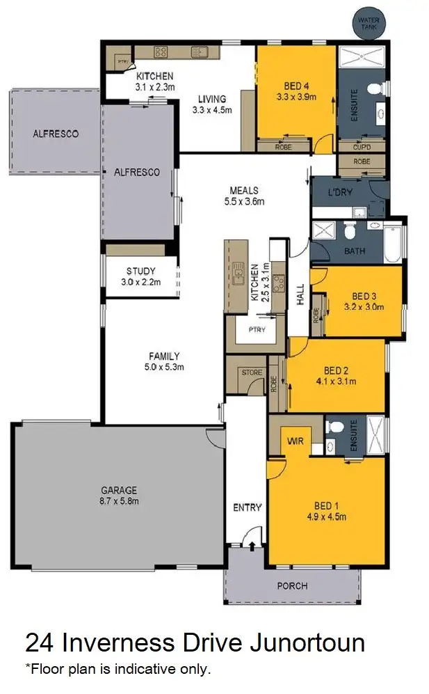 Floorplan of Homely house listing, 24 Inverness Drive, Junortoun VIC 3551