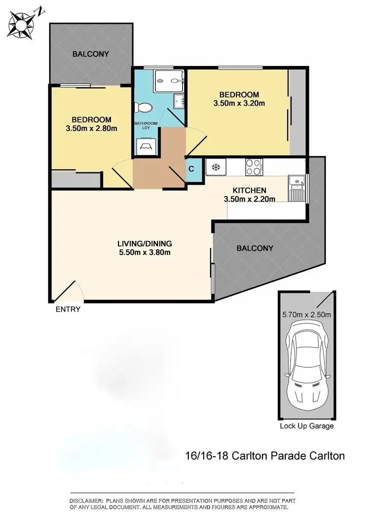 Floorplan of Homely apartment listing, 16/16-18 Carlton Parade, Carlton NSW 2218