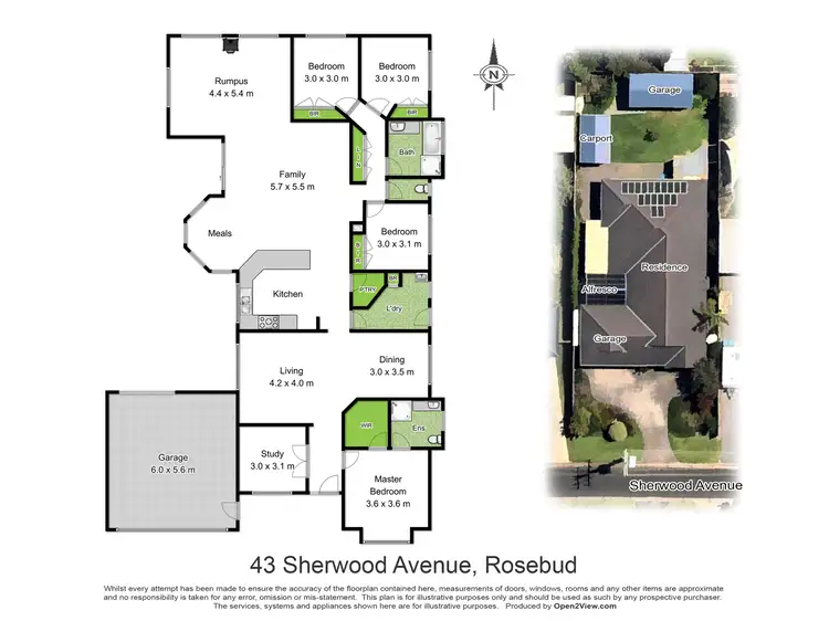 Floorplan of Homely house listing, 43 Sherwood Avenue, Rosebud VIC 3939