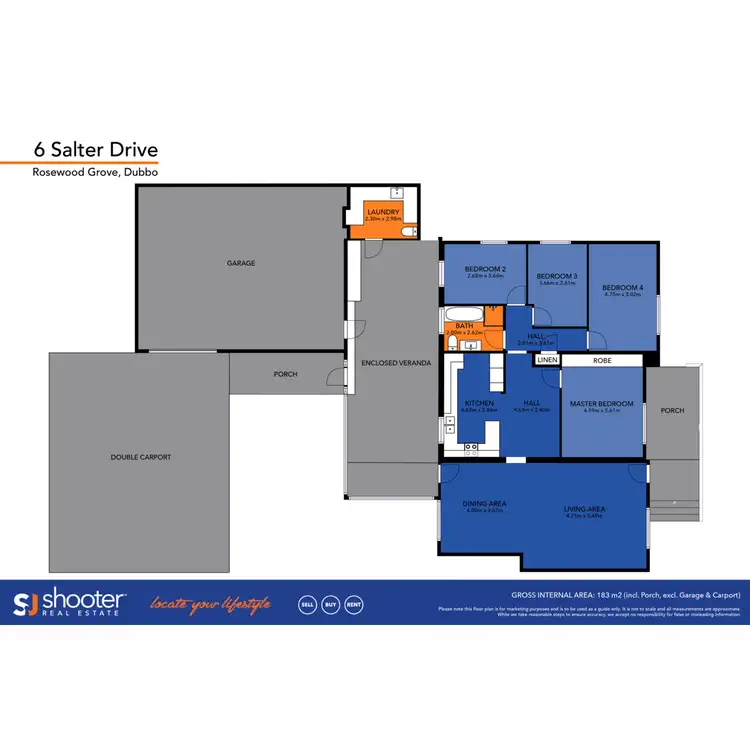 Floorplan of Homely house listing, 6 Salter Drive, Dubbo NSW 2830