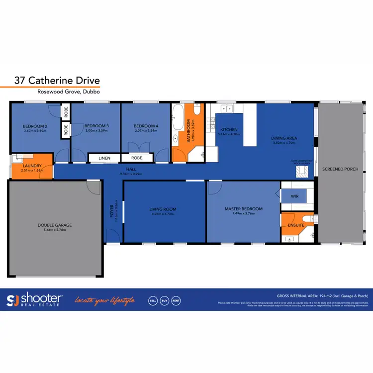 Floorplan of Homely house listing, 37 Catherine Drive, Dubbo NSW 2830