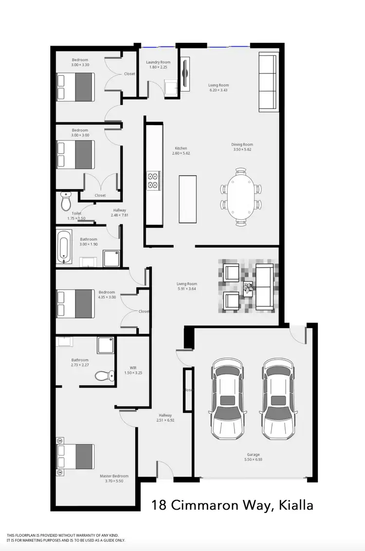 Floorplan of Homely house listing, 18 CIMMARON WAY, Kialla VIC 3631