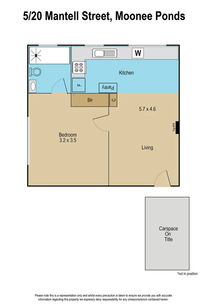 Floorplan of Homely apartment listing, 5/20 Mantell Street, Moonee Ponds VIC 3039