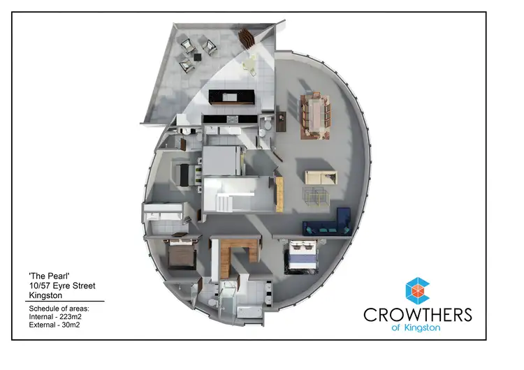 Floorplan of Homely apartment listing, 10/57 Eyre St, Kingston ACT 2604