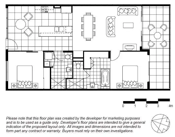 Floorplan of Homely unit listing, 2604/1A Mungar Street, Maroochydore QLD 4558